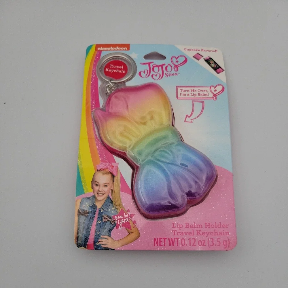 Jojo Siwa Travel Keychain Lip Balm Holder Cupcake Flavored